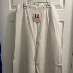 Off white wide leg pants